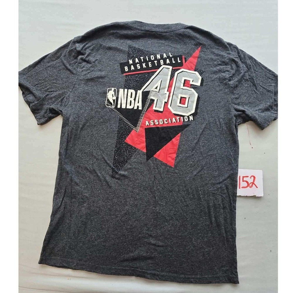 NBA National Basketball Association Graphic Tee Shirt Charcoal Grey Large 46